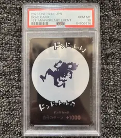 PSA 10 Don Card Luffy Promo 1st Anniversary Event One Piece Card Japanese - Image 1