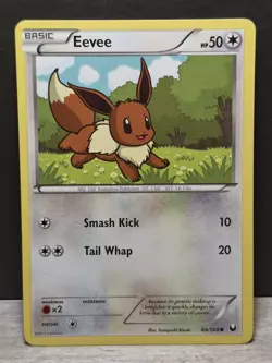 Pokemon 2012 Light Play Eevee Dark Explorers 84/108 Card - Image 1