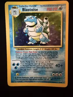 Blastoise 2/102 Base Set Holo Rare 1999 WOTC Pokemon Card LP/NM Unlimited - Image 1
