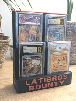 Bespoke Quad Graded Card Slab Stand 4-Slot Display Holder PSA CGC ACE BGS Custom - Image 1