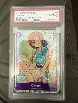 O-Nami (Illustration Box Vol.1) OP05-062 One Piece Promotion Cards Foil PSA 10 - Image 1