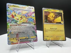 Pokemon Pikachu ex 057/217 + Pikachu 051/162 Holo Card Lot NM - Image 3
