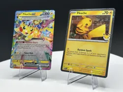 Pokemon Pikachu ex 057/217 + Pikachu 051/162 Holo Card Lot NM - Image 4