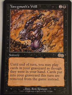 Wizards of the Coast Yawgmoth's Will Urza's Saga Rare Black Sorcery Card 171/350 - Image 1