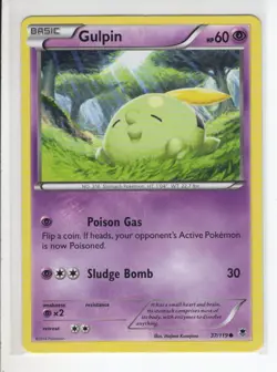 GULPIN PHANTOM FORCES SET POKEMON CARD 37/119 VG - Image 1