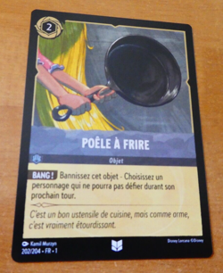 LORCANA TRADING CARD GAME DISNEY CHAPITRE 1 CARTE POELE A FRIRE 202/204 FR NM - Image 1