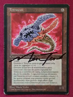 Magic The Gathering ITALIAN RENAISSANCE TETRAVUS SIGNED artifact card MTG - Image 1