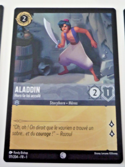 LORCANA TRADING CARD GAME DISNEY CHAPITRE 1 CARTE ALADDIN 171/204 FR NM - Image 1