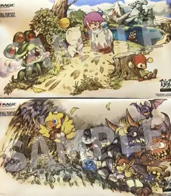 MTG Great War Festival Playmat Final Fantasy Token Moogle chocobo 2 set JP NEW - Image 1