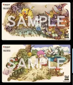 MTG Great War Festival Playmat Final Fantasy Token Moogle chocobo 2 set JP NEW - Image 3
