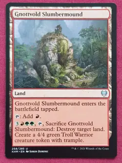 Magic The Gathering KALDHEIM GNOTTVOLD SLUMBERMOUND land card MTG - Image 1