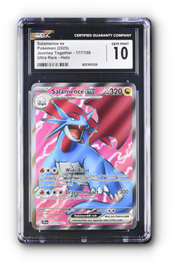 POKEMON Salamence ex 177/159 Sv09: Journey Together Holo - CGC 10 - Image 1