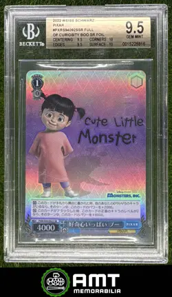 Boo BGS 9.5 2022 Weiss Schwarz Pixar Full of Curiosity Silver Foil PXR/S94-092S - Image 1