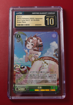 2025 Weiss Schwarz Azur Lane Vol.2 Natori SR S119-052S CGC 10 Pristine Japanese - Image 1