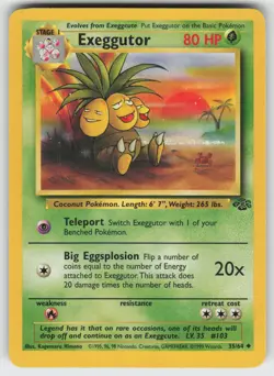 Exeggutor Uncommon Jungle 35/64 Pokemon - Image 1