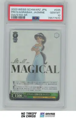 2023 Weiss Schwarz JPN Pincess Of Agrabah Jasmine PSA 10 #035 Disney 100 - Image 1