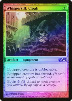 Whispersilk Cloak FOIL Magic 2011 / M11 PLD Artifact Uncommon CARD ABUGames - Image 1