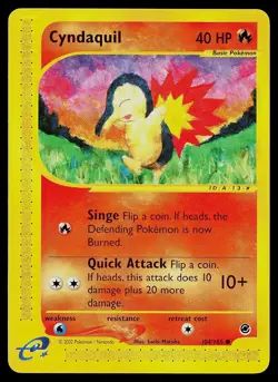 Pokemon Card - Cyndaquil Expedition Base Set 104/165 Common - Image 1