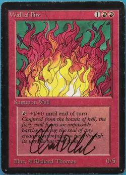 Wall of Fire Beta VHP/DAMAGED Red Uncommon MAGIC CARD (ID# 518467) ABUGames - Image 1