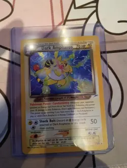 Pokemon Neo Destiny Dark Ampharos Holo Card 1/105 2000 Unlimited Rare - Image 1