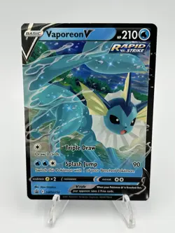 Vaporeon V SWSH150 Sword & Shield Black Star Promo Holo Pokemon Card LP - Image 1