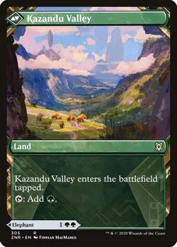 Kazandu Mammoth // Kazandu Valley MTG Zendikar Rising Rare NM x1 - Magic Card - Image 2
