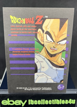 1999 Dragon Ball Z Artbox JPP/Amada Card Piccolo Gold Foil MP #G-7 MINT F/S - Image 2