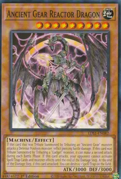 YUGIOH CARD 1 X ANCIEN GEAR REACTOR DRAGON LDS1-EN082 1ST EDITION - Image 1