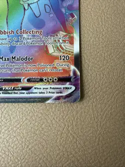 Pokemon TCG Garbodor VMAX 216/203 Evolving Skies Secret Rainbow Rare Holo Card - Image 4