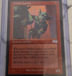 Wizards of the Coast Goblin Lackey Urza's Saga Uncommon Red Creature 190 - Image 1