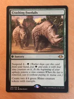 Magic the Gathering MTG Crashing Footfalls R MTG Modern Horizons LP - Image 1