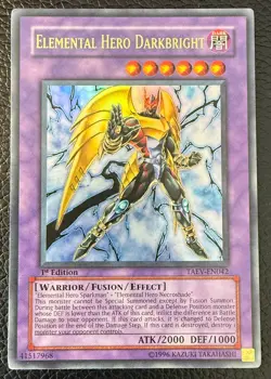 YUGIOH ELEMENTAL HERO DARKBRIGHT ULTRA RARE 1ST EDITION TAEV-EN042 MINT - Image 1