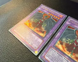 YUGIOH EVIL HERO INFERNO WING ULTRA RARE 1ST EDITION GLAS-EN038 NM X2 - Image 4