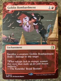 MTG TCG Wilds of Eldraine: Enchanting Tales Goblin Bombardment 0043 Regular Rare - Image 1