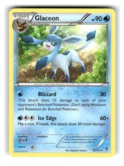 Glaceon 19/111 Rare Furious Fists Pokemon Lightly Played - Image 1