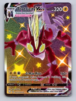 TOXTRICITY VMAX SV113/SV122 HOLO VMAX RARE SHINING FATES SHINY VAULT POKEMON NM - Image 1