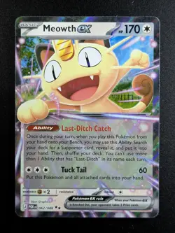 2026 Pokemon MEOWTH EX #062/088 Perfect Order Double Rare English - Image 1