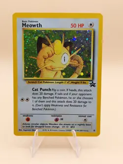 Meowth Pokemon Black Star Promo #10 Holo Rare WOTC 1999 - Image 1