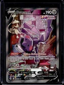 2021 Pokemon SWSH Fusion Strike Genesect V #255/264 - Image 1
