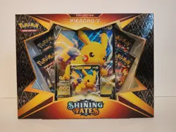 Pokemon TCG Shining Fates Pikachu v Collection Box Factory Sealed - Image 1