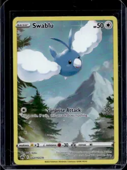 2023 Pokemon SWSH Crown Zenith Swablu Galarian Gallery #GG27/GG70 - Image 1