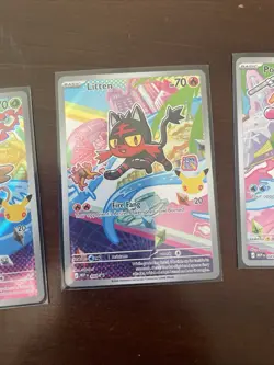 Pokemon 30th Anniversary Full Art Promo Set - Rowlet, Litten, Popplio - Image 2