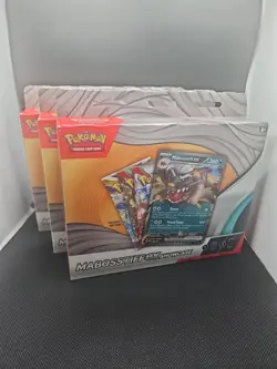Pokemon Mabosstiff ex Showcase Box Lot of 3 Sealed 3 Packs + Foil PromoPokemon - Image 1
