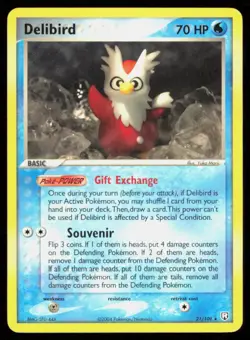 DELIBIRD 21/109 VINTAGE RARE TEAM ROCKET RETURNS POKEMON - Image 1