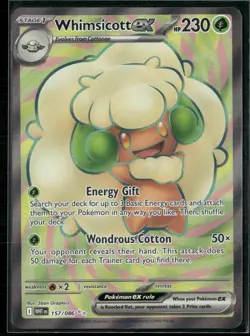 Pokemon - Whimsicott ex 157/086 White Flare Holo NM - Image 1