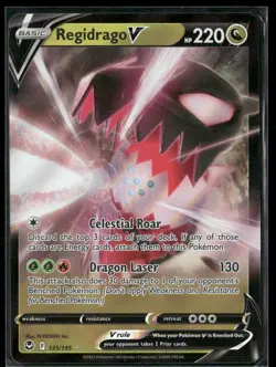 Pokemon - Regidrago V 135/195 Silver Tempest Holo Ultra Rare NM - Image 1