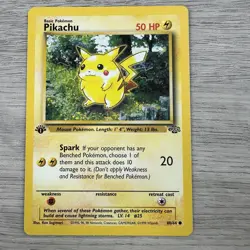 Pikachu Pokemon Jungle 60/64 Non-Holo Near Mint First Edition - Image 1