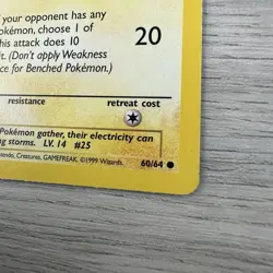 Pikachu Pokemon Jungle 60/64 Non-Holo Near Mint First Edition - Image 3