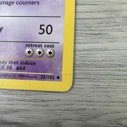 Pokemon Kadabra 32/102 1st Edition Base Set Shadowless Non-Holo WOTC 1999 LP - Image 3