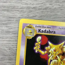Pokemon Kadabra 32/102 1st Edition Base Set Shadowless Non-Holo WOTC 1999 LP - Image 4